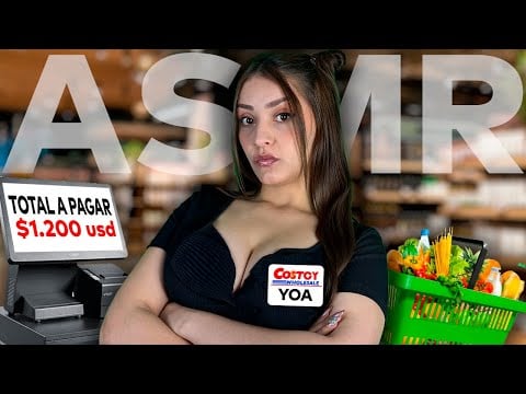 Te toca pasar por la Cajera más ANTIPÁTICA 😠 | ASMR Roleplay con susurros y sonidos suaves