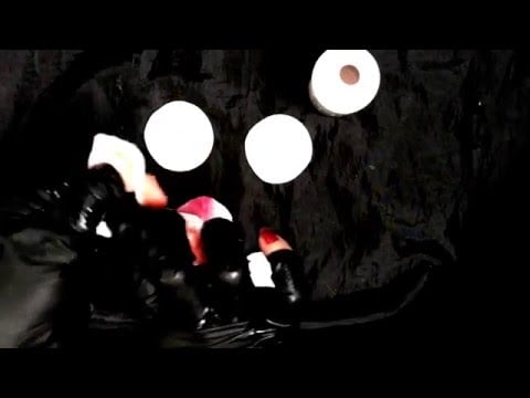 LATEX GLOVED HANDS💛❤ removing NAIL POLISH  [[ASMR]]