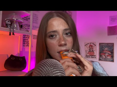 ASMR sand carrot squishy chewing ( so tingly)