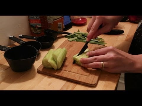 Cooking Quinoa Mint & Chicken Salad YUM! ASMR Chopping Sounds & Whispered Narration