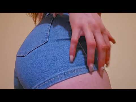 ASMR - denim shorts scratching