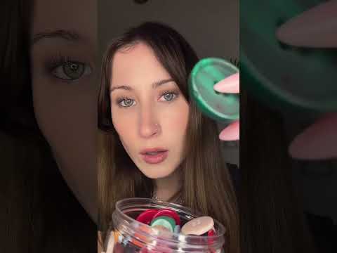 ASMR sticking buttons to your face #asmr #asmrsounds