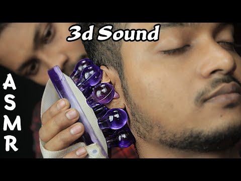 ASMR Tingles On Ear | ASMR Head Massage And Ear Massage By ASMR Tool | Neck Cracking 3d Sound ASMR