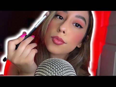 ASMR Doing My Eye Makeup & Eyebrows 💟 (makeup sounds)