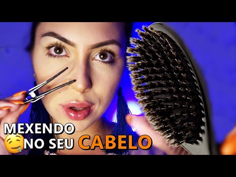 ASMR: ESCOVANDO SEU CABELO DELICADAMENTE PARA RELAXAR 💆‍♀️