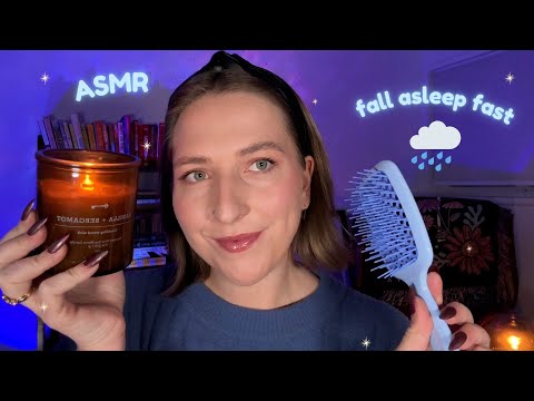 ASMR Sleepy Triggers with Soft Thunderstorm⛈️ Fall Asleep Peacefully💭🌙