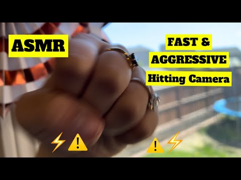 INSANELY CHAOTIC FAST AND AGGRESSIVE HITTING AND TAPPING THE CAMERA ASMR LOFI NO TALKING