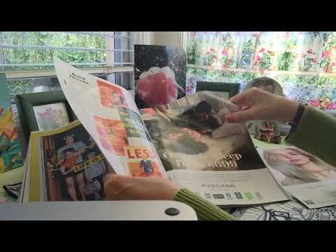 ASMR; flipping pages through glossy fashion magazine - soft spoken