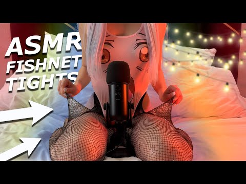 ASMR Rhinestone Fishnet Tights Scratching Sounds | No Talking