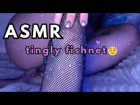 ✨ASMR | fishnet rhinestone stockings | fabric scratching sounds | body triggers | No Talking