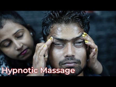 Hypnotic ASMR Head Massage | Heavy Oily Forehead Tapping And Head Scratching By Lady Barber Chaitali