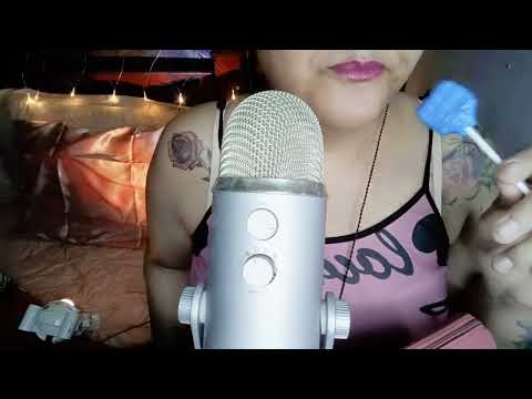 ASMR Comiendo paleta Pinta azul 