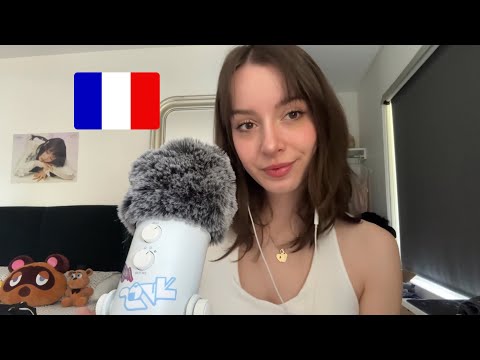 ASMR french ramble + fluffy mic (soft spoken)