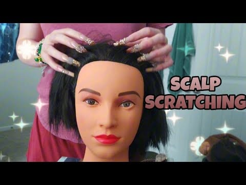 Scalp Scratching, Head Massage + Hair Stroking and Brushing (Relaxing ASMR)