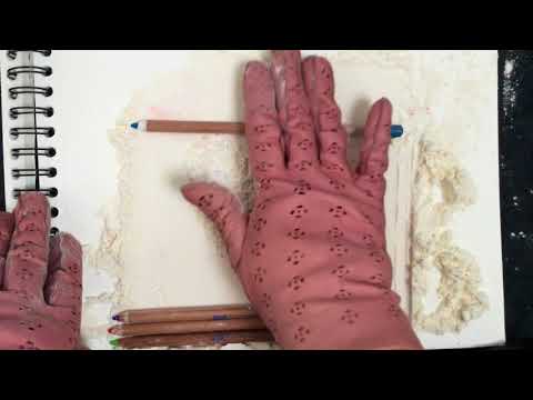 LEATHER GLOVES  ✋✋RELAXING ✏creative  part 2 [[ASMR]]