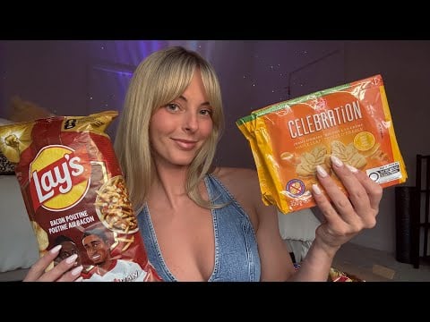 ASMR | Trying Canadian Treats 🇨🇦 Snack Haul, Crinkles, Tracing & More