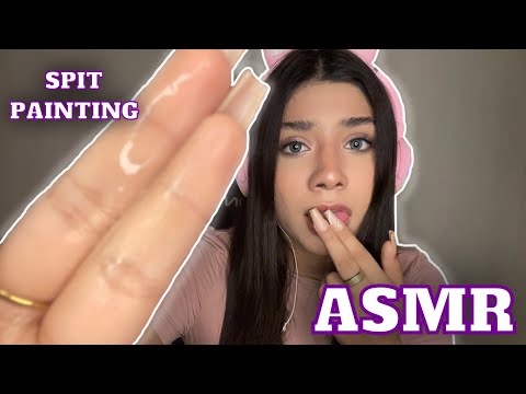 ASMR ESPAÑOL / SPIT PAINTING muy INTENSO y REALISTA + B4BIT4 en TODA tu CARITA + Mouth Sounds