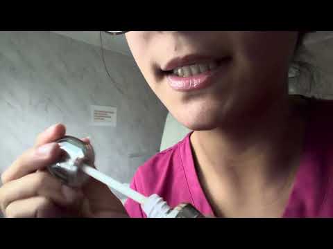 ASMR hide in the work bathroom with me ❤︎  (mouth sounds, tracing etc) 