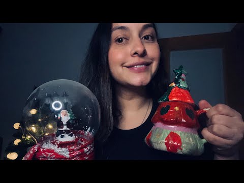 ASMR ✨ TAPPING+MOUTHSOUNDS EN OBJETOS NAVIDEÑOS 🎄♥️✨