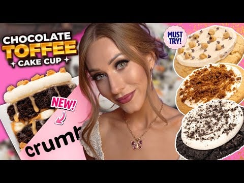 ASMR MUKBANG | *NEW* Crumbl Cookie Chocolate Toffee Cake, Cookie Dough, & MORE! 🤤🍪