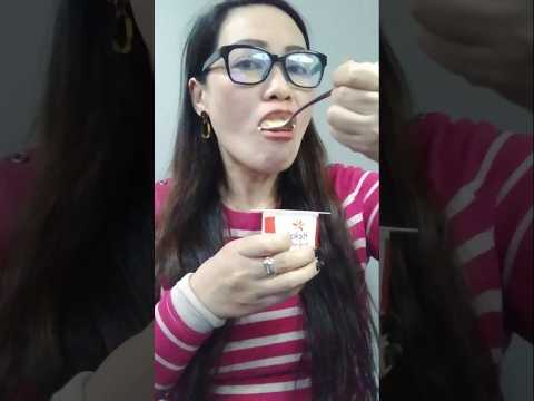 Eating yogurt #mukbang #everyone #shortsfeed #eating #crazylady