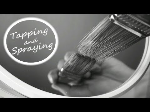 ASMR // Tapping on a Mirror + spraying water (no talking)