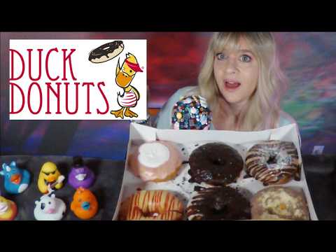 ASMR First Time Trying DUCK DONUTS | Celebrating 75k Subs 🥳