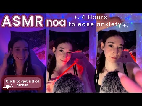 Whispering, Tapping, Clicking +more! | 4 HOURS of ASMR to help you sleep and relax 💕| live #191