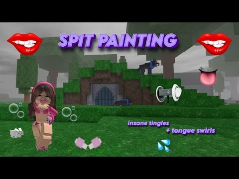 Roblox ASMR pt. 3 - spit painting + tongue swirling : 99 nights in the forest