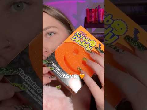 Pumpkin scrub daddy ASMR 😌 #asmr #scrubdaddy #asmrsponge #asmrtapping #asmrscratching #tingles