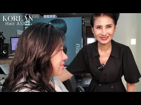 미용실 ASMR #흰머리염색 (어두운갈색) 깔끔하고 부드럽게~ Dyeing grey hair (dark brown) Neat and soft~
