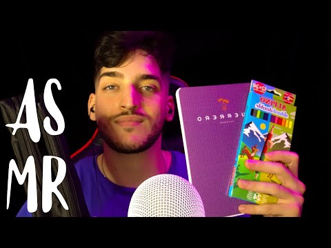 ASMR con MATERIAL ESCOLAR (tapping, scratching)!!!💤