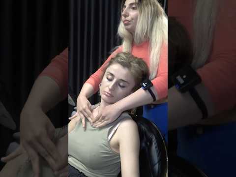 💈 Lady Barber Chest , Head Deep Relax Massage #asmracmp #sleep #chestmassage #relax #massage #masaj