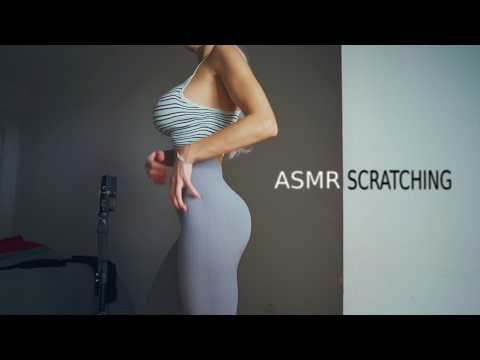 Leggings & Sports Bra Try-On Haul and scratching Fabric ASMR