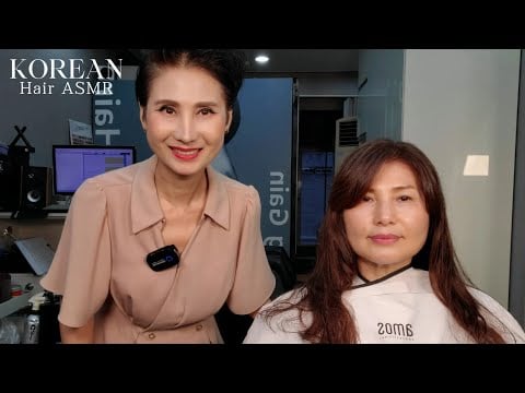미용실 ASMR 멋내기 #새치커버 황갈색 뿌리잇기 깔끔하고 생기있게~ Cool #Salchicover tan root ties neat and lively~