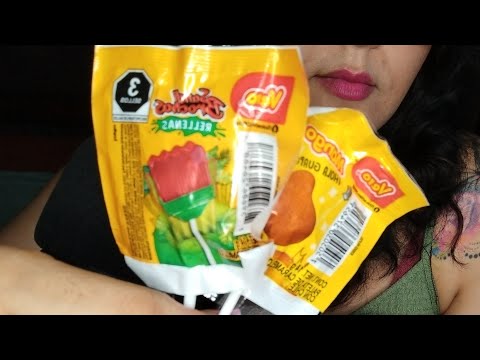 ASMR paleta de caramelo sabor sandia 🍉 y mango 🥭