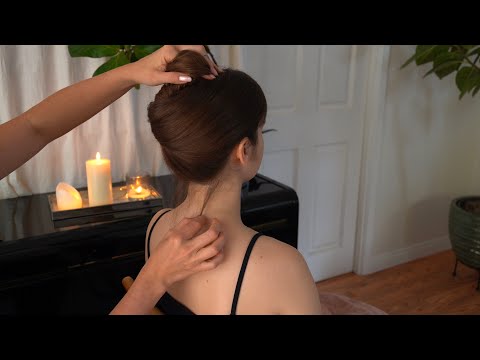 ASMR Real Person Hair Play, Braiding & Neck Attention on Lauren ✨ 🐚 (Whisper)