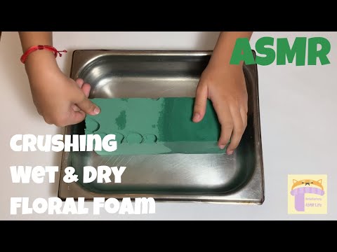 SATISFYING CRUSHING FLORAL FOAM WET & DRY | ASMR