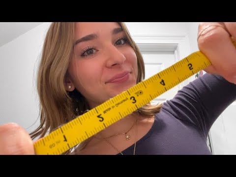 asmr measuring close details on your face! 📏