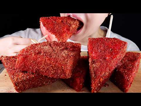 ASMR Spicy Watermelon 🍉🔥 Eating Sounds Mukbang No Talking