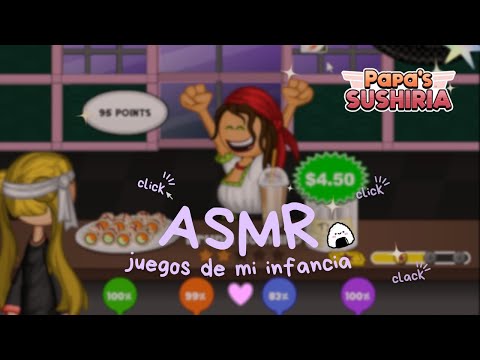 ASMR ✧ Juegos de mi infancia #3 - Papa's Sushiria 🍣 🥢 [Binaural]