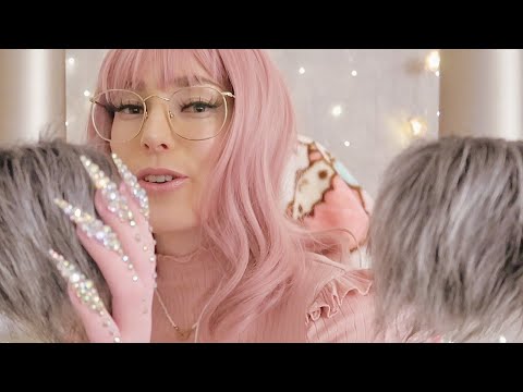 [ASMR] Sleepy & Slow Fluffy Mic Brushing & Blowing | Whispered Reassurances