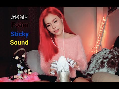 ASMRไทย🇹🇭 Shaving Foam Sounds on Blue Yeti ❄(En/ไทย Sub)เสียงโฟม 🎤