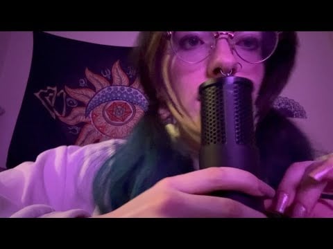ASMR trigger words and mic brushing 