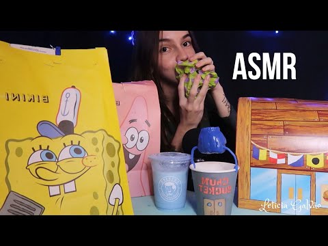 Colando Figurinhas Do Bob Esponja Asmr Asmrmouthsounds