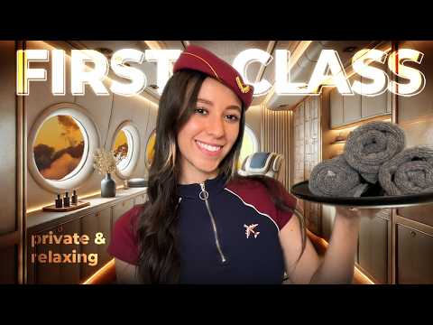 First Class Flight Attendant Pampering Experience | ASMR