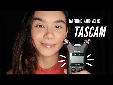 ASMR BINAURAL: TAPPING E INAUDÍVEL NO TASCAM | Linguagem Inventada | Tascam Tingles