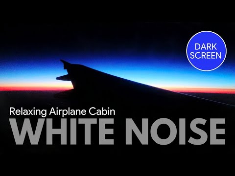 Airplane ASMR White Noise w/Sunset Views