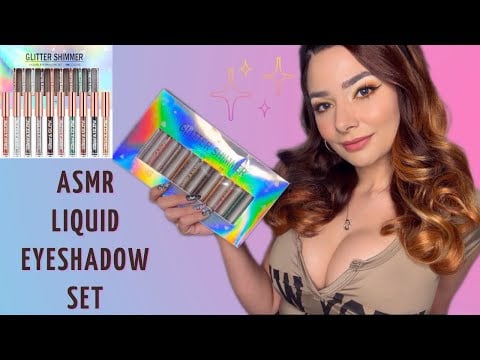 ASMR Liquid Eyeshadow Set Show & Tell (Soft Spoken + Whispering)