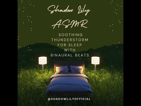 1 Hour Rainy Night Ambience | Thunder + Sleep Frequencies | ASMR Loop